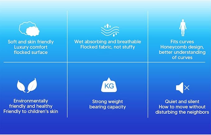Inflatable Camping Mattress Thickened Resilience Flocked Top Portable Sleeping Mat with Beehive Column Firmness Fully Enclosed Material for