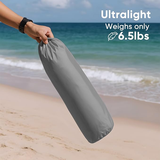 Sekey Portable Beach Chair Lightweight Camping Chair with Carry Bag Low Folding Beach Chair for Adults Compact Ourdoor Chairs for Picnic Fishing and Sports Events Gray