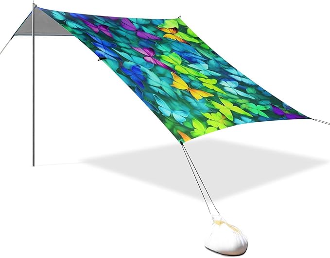 ButterflyCamping Sun Shelters 9.2 x 10.5 FT Beach Canopy Tent Sun Shade with Carrying Bag for Camping Trips Fishing Backyard Fun or Picnics 21341256