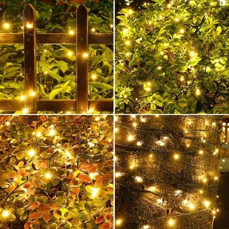 2-Pack Total 164FT 400LED Connectable Christmas Lights Outdoor Christmas String Lights Waterproof with 8 Modes &amp Timer Green Wire Twinkle Lights for Xmas Tree Decorations Outdoor Indoor Warm Wh