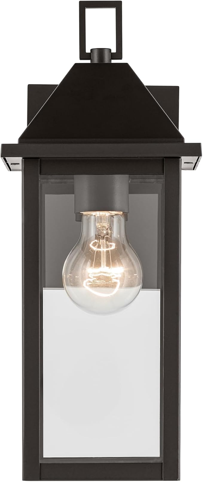 Kichler Prin 1-Light Outdoor Wall Light Updated Traditional Light with Clear Glass in Olde Bronze for Porch Patio or Garage (14 x 5.75) 59157OZ