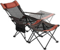 2 in 1 Camping Chair with Footrest Recliner Folding Chaise Lounge Chair for Fishing Beach (Color : A Size