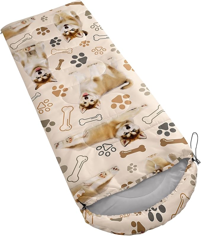 AILONEN Pink Flamingo Sleeping Bag for Kids GirlsWarm and Cool WeatherLightweightWaterproof BackpackingTropical Flamingo Theme Palm Leaves Sleeping Bag for Camping