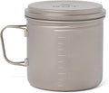 Vargo Titanium BOT Series | BOT XL | Ultralight Water Bottle Cooking Pot 1.1L (37 oz) | Weights: 5.5 oz (156g) | Water-tight Lid Backpacking Camping