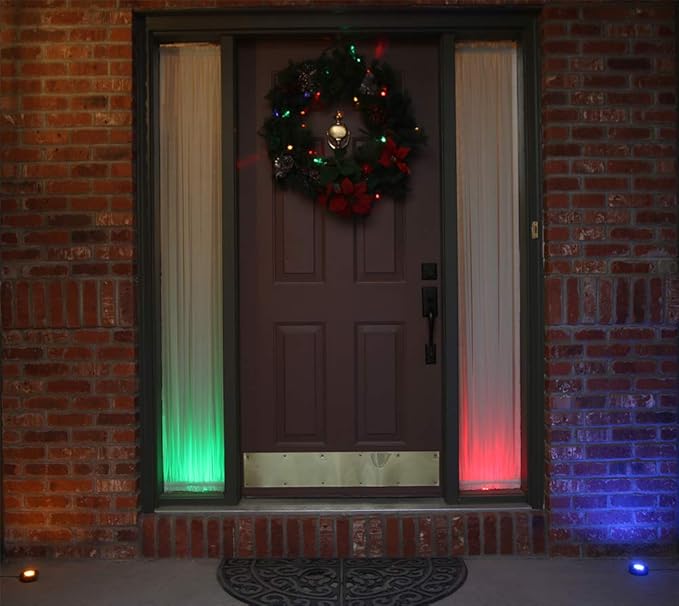 DEKOR Colored LED Puck Lights for Landscaping Uplights Paths Walkways Outdoor Low Voltage Lighting (Green)