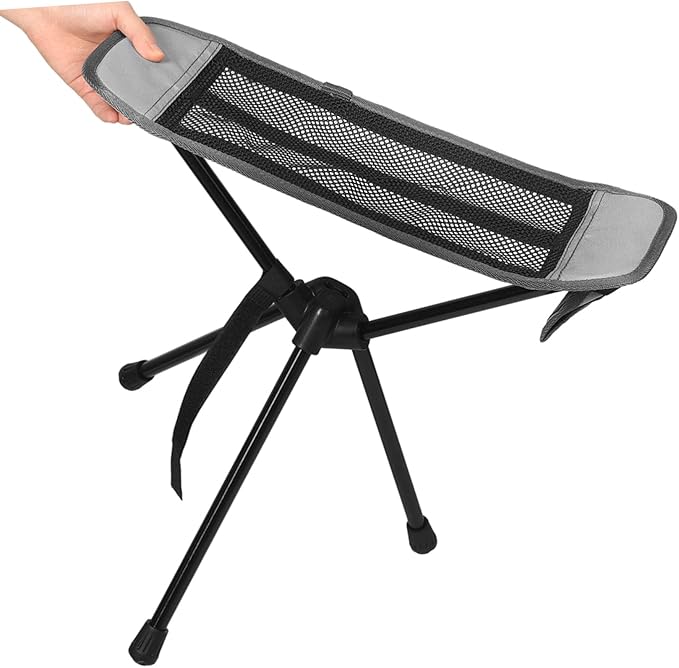 BESTonZON Folding Camp Chair Portable Small Camping Foot Rest Sturdy Camping Foot Stool for Hammock Outdoor