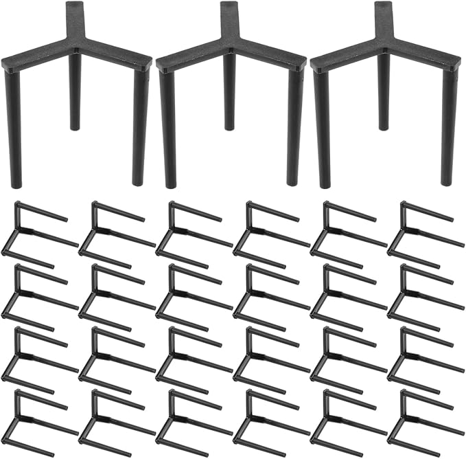 GLEAVI Pizza Stand Tripod Protectors 200Pcs Reusable Plastic Pizza Saver for Takeaway Preventing Sticking and Crushing Serving Rack