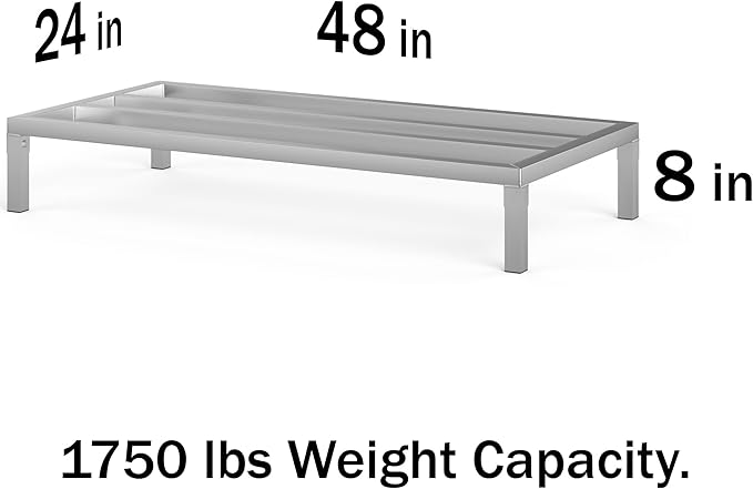 48 x 24 | 8 Off The Floor Aluminum Dunnage Rack | 1200 Lbs Capacity