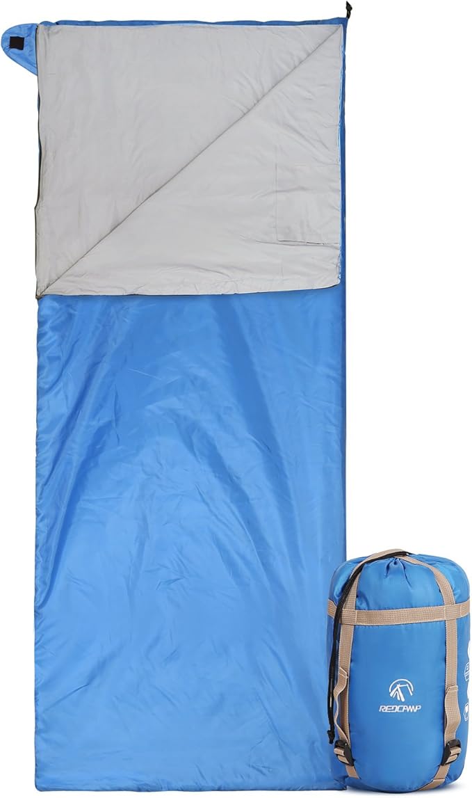 REDCAMP Ultra Lightweight Sleeping Bag for Backpacking Hiking Comfort for Adults Warm Weather with Compression Sack