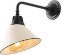 JONATHAN Y 9.63 Matte Almond/Black 1-Light Farmhouse Outdoor Sconce Industrial LED Wall Light Gooseneck Arm Barn Lamp with Metal Bell Shade for Porch Patio Kitchen LED Bulb Included (JYL7612J)
