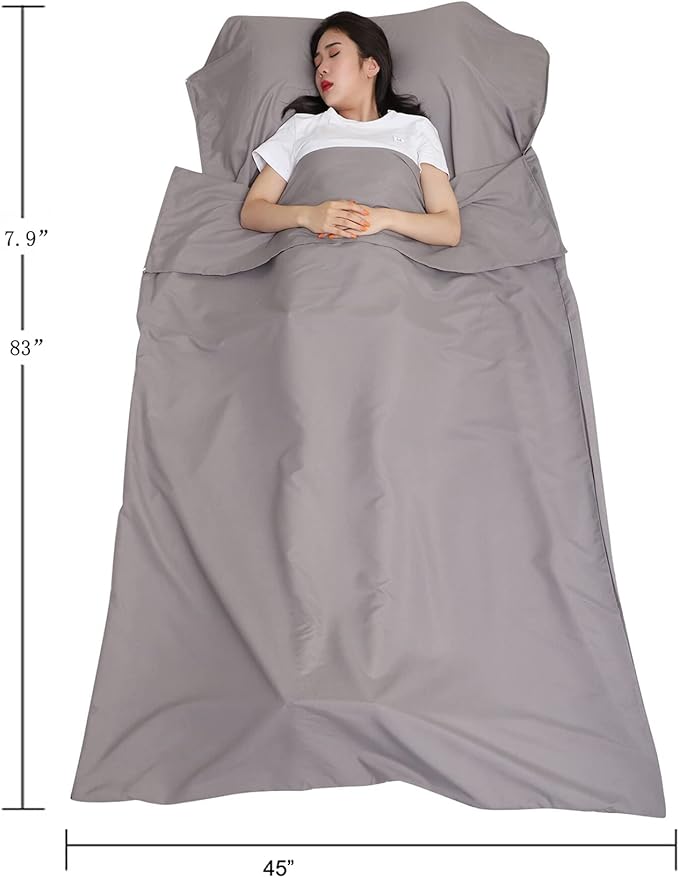 JITTY Sleeping Bag Liner Travel Sheet for Business Camping Backpacking Hiking Mountain Climbing Home Hostels Train 83x45