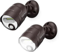 Battery Operated Motion Sensor Light4000mAh Rechargeable Battery Powered Spotlight 600 Lumen Outdoor IP65 Waterproof for PorchYardWallGarden with Dusk to Dawn (Brown-2pcs)