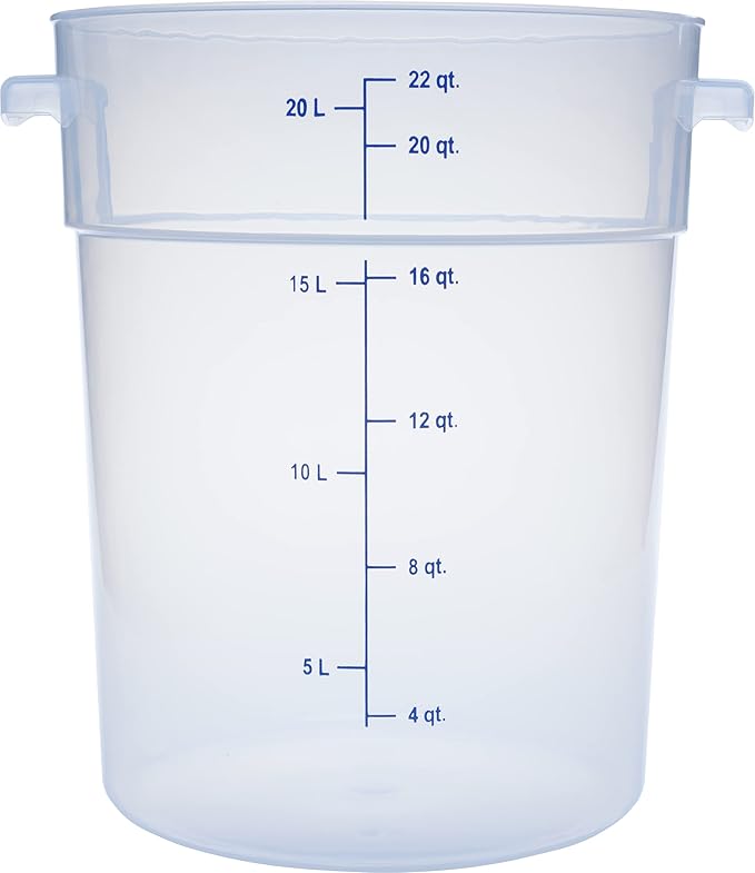 Carlisle FoodService Products None Container 22 Quart (Pack of 6) Clear