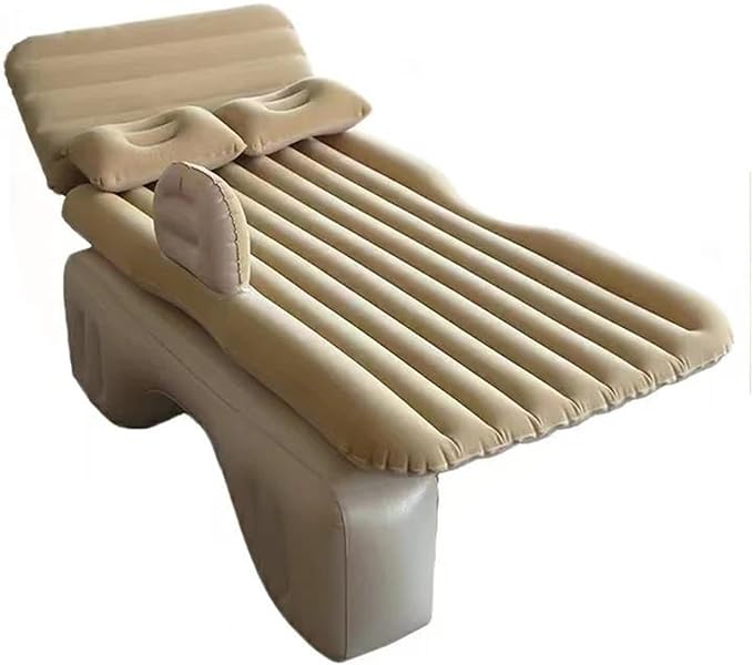 Car Inflatable Mattress SUV Car Camping Sleeping Mat Foldable Anti-Fall Design Wavy Stripes Comfortable Mattress 72 Hours Leakage Test