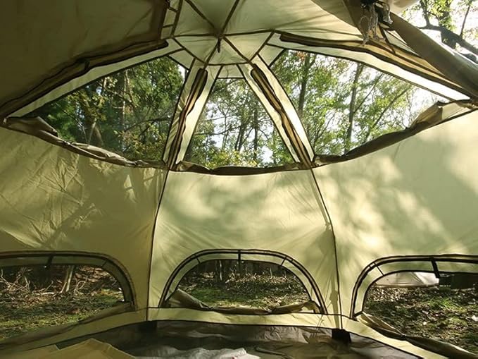 DOD Kinoko Mushroom Tent - 4 Season Festival Tent - 2 Person Instant Setup 1-Pull Camping Tent - Waterproof Dome Tent with Vertical Walls and Mesh Ventilation - Red
