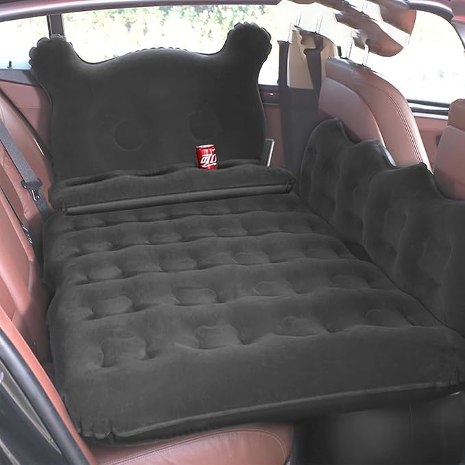 Car Air Mattress for Chevrolet Silverado 1500 2500 3500 2000-2025 Travel Bed Camping Bed Cushion Inflatable Vehicle Air Cot Portable Sleeping Pad Inflatable MattressBlack