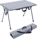 Cococabana X Camphor Portable Folding Table with Adjustable Shoulder Strap for Camping Tailgating Picnic RV - Roll Up Design Quick Setup Compact Size Heavy-Duty Scratch &amp Stain Resistant