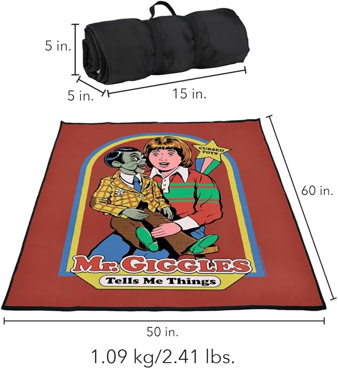 LOGOVISION Steven Rhodes Mr. Giggles Outdoor Blanket for Picnic Beach Camping Park Tailgate 50x60