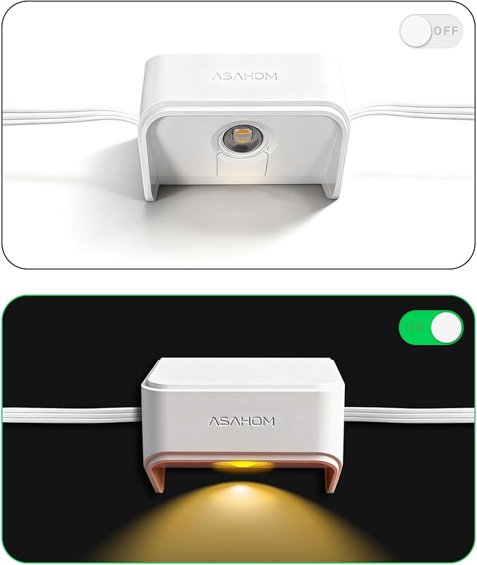 ASAHOM Wall-Mount Enclosure Kit for Govee Permanent Outdoor Lights 2（Model: H705B H705C H705D H705E H705F） and Wall Mount Enclosure Kit for ASAHOM S1070 S1080 Permanent Outdoor Light Black