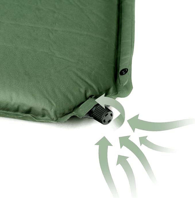 Naturehike Sleeping Pad 2 inch Thick Self Inflating Sleeping Pad for Camping Durable Camping Mattress Connectable with Multiple Lightweight Sleeping Mats for Backpacking Tent Hammock Hiking