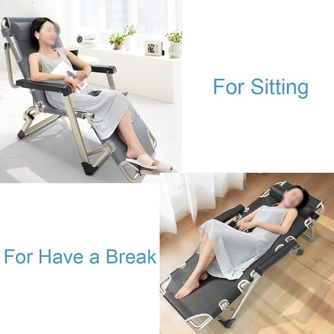 Patio Advanced Lounge Loungers Folding Chairs Zero Gravity Sun Lounger Deck Chair Leisure with Outdoor Cushions Garden Beach Patio Camping