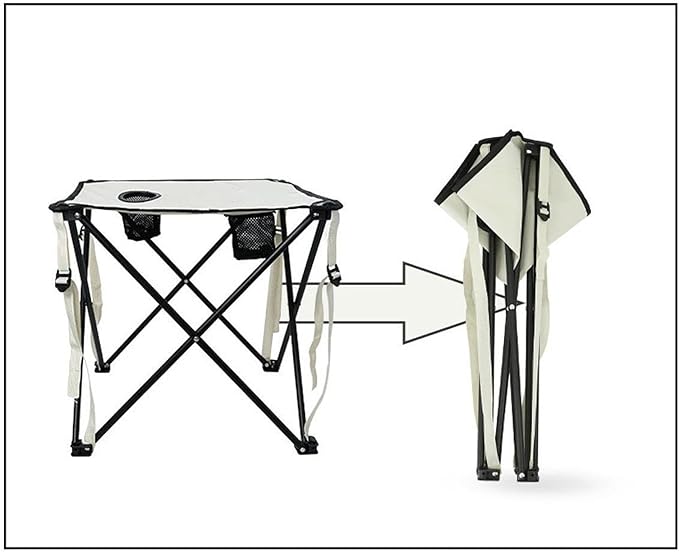 Yiju Compact Camping Table with Cup Holders for Outdoor Use