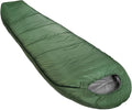 Amazon Basics 20°F Cold Weather Mummy Sleeping Bag for Hiking Outdoor Camping with No-Snag Zipper Portable 82 x 33 Olive Green