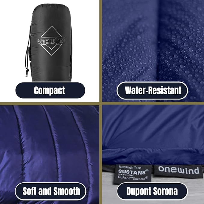 onewind Double Hammock Underquilt Warm Insulation Ultralight 3-4 Season Camping Quilt Portable for Hiking Backpacking