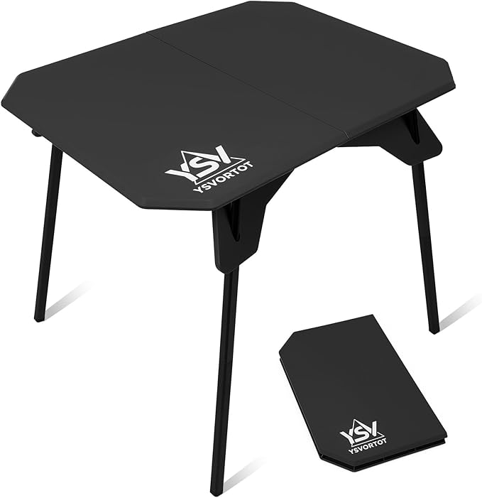 Ultralight Folding Camping Table - 2 Height Adjustable Portable Outdoor Picnic Beach Desk with Carry BagCompact for BackpackingCampTravelPatio