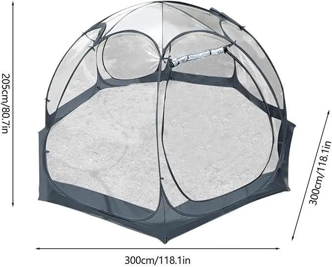 Transparent Thickened PVC Spherical Camping Tent – Quick-Opening Folding Rainproof Portable Outdoor Shelter