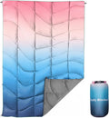 Outdoor Puffy Camping Blanket Lightweight Down Alternative Puffy Printed Camping Large Ultra Warm Hammock Top Quilt Waterproof Blanket for Traveling Picnic Beach Party Cold Weather (Arizona Fade)