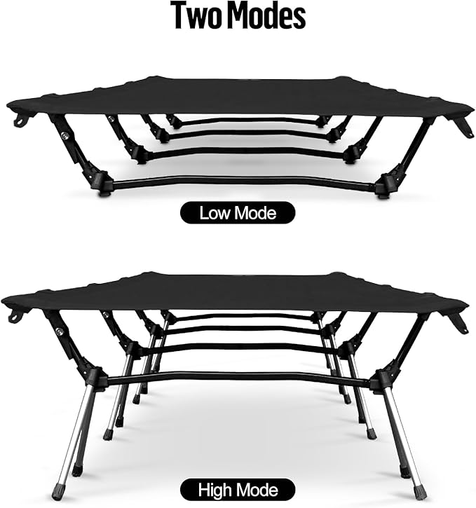 Night Cat Camping Cot Bed - Portable Folding Sleeping Cots for Adults 1-Person Outdoor Elevated Off-Ground Beds Easy Set-up Army Sleeping Bed 87x28