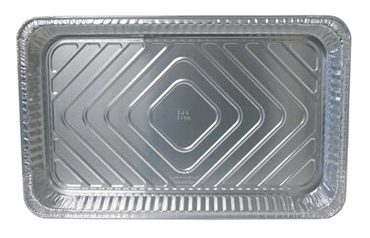 Durable Packaging Aluminum Steam Table Pans Full-Size Shallow-175 Oz. 1.69 Deep12.81 X 20.75 50/carton