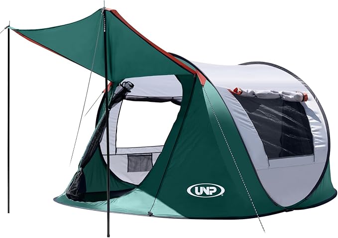 Pop-up Tent 3 Person Camping Tent Instant Portable Beach Tent Easy Pop Up Shade Tents 2 Doors for Camping Hiking &amp Traveling with Carrying Bag