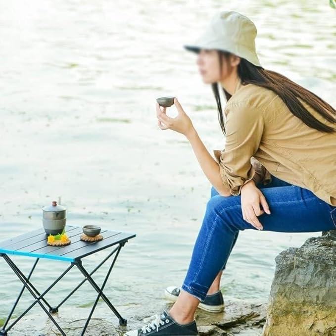 Portable Outdoor Folding Chair and Stable Aluminum Alloy Camping Chair for BBQ Picnic and Outdoor Activities with Carry Bag