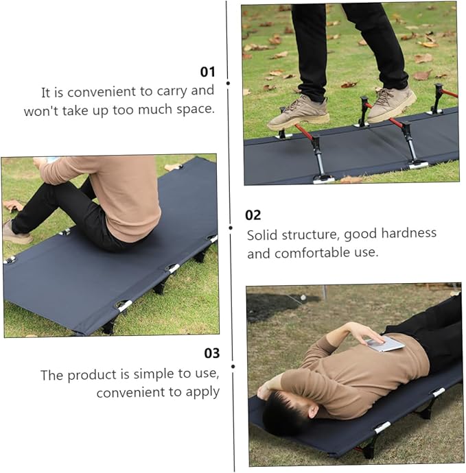 HANABASS Portable Camping Bed Lightweight Guest Bed for Outdoor Adventures Easy Storage and Comfortable Use