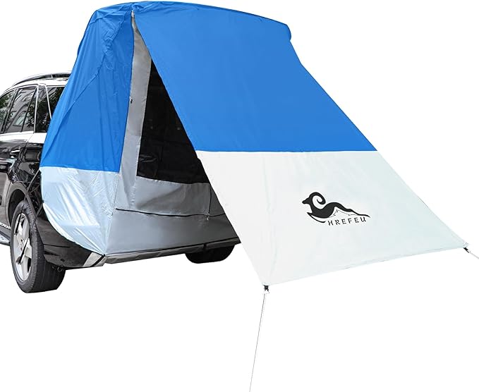 SUV Tent Car Awning UPF 50++ with Portable Waterproof Storage Bag Tear-Resistant Large Space Good Vision Smooth Ventilation Suitable for Outdoor Beach Camping Auto Canopy Shade…