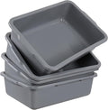 4 Pack 32 L Large Bus Tubs Commercial Bus Tray/Dish Tub/Washing Tubs Grey