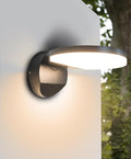 Outdoor Wall Light 18W 1980LM Black Aluminum Outdoor Lights IP65 Waterproof Rotatable Sconce Lighting LED Porch Lights 3000K Foldable Patio Wall Light Fixture for House Garage Round