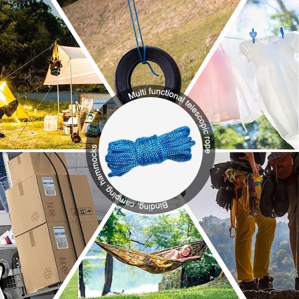 Rope Tightening Tool &amp Tensioner: Retractable Rope with Alloy Buckle for Outdoor Enthusiasts - Perfect for Camping Tent Building Tarp Tie Downs Hammock Installation &amp Outdoor Gear Securing (