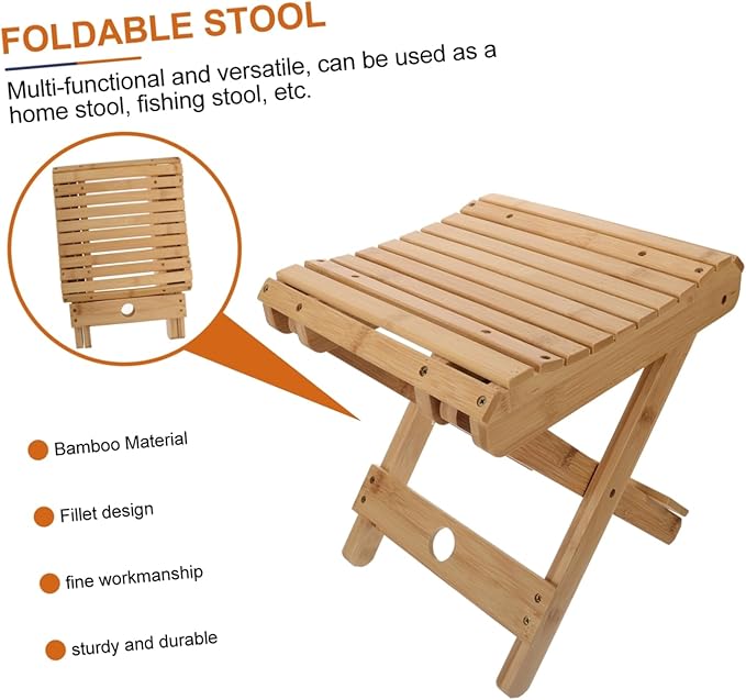 HANABASS Portable Folding Stool for Adults Outdoor Camping Fishing Stool for Bathroom and Lightweight