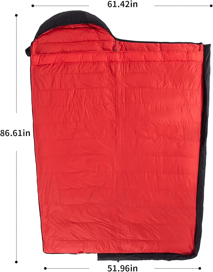 Down Sleeping Bag for Adults 600 Fill Power Ultralight &amp Compact with Compression Sack for Backpacking Camping Hiking