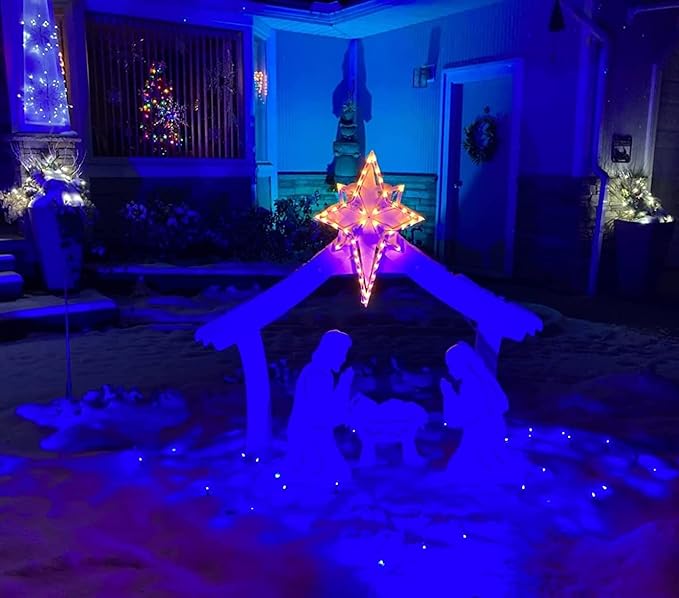 TOVEENEN LED Color Landscape Outdoor Spotlight - 120V 25W Remote Waterproof Spot Lights for Yard Garden Tree House Halloween Christmas Lighting