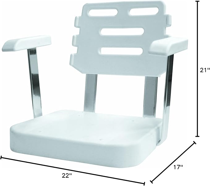 Wise 8WD562-1-710 Ladder Back Helm Chair Seat Shell with Mounting Plate No Cushions