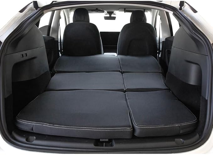 Holda Custom Fit Neoprene Mattress Compatible with Tesla Model Y (2020-2025) – 2-Piece Set Water Resistant Durable Easy Install Camping &amp Overlanding Comfort
