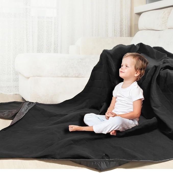 Large Outdoor Waterproof Blanket-Quilted Extra Thick Fleece Windproof Warm Includes Stuff Sack Shoulder Strap Machine Washable55x78-Grey