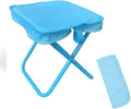Mountaineering and Hiking Portable StoolCamping Stool Portable Folding Stool with Carry Bag Portable Folding Chair Lightweight Outdoor Footstool for Travel Hiking Fishing(Blue)