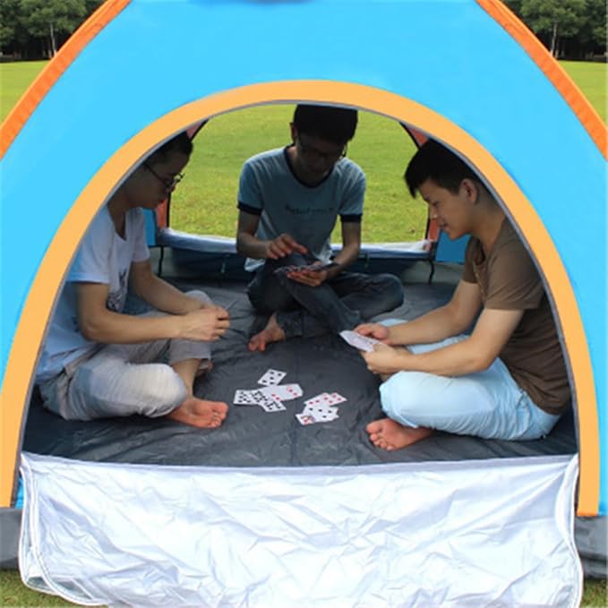 VICASKY Automatic Folding Tent for Persons Family Tent for Camping Beach Parties Lightweight Durable Easy Setup with Ground Nail Interior Light
