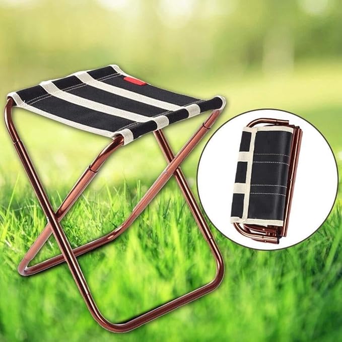 Camping Stool Folding Stool Aluminum Alloy Mazar Portable Barbecue Fishing Chair Camping Accessories Travel Mazar for Outdoor Hiking