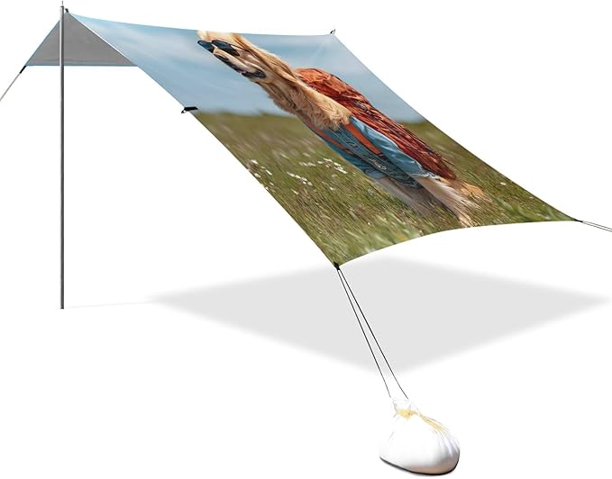 Camping Sun Shelters Golden Retriever in Fields Beach Canopy 126 * 110.2in